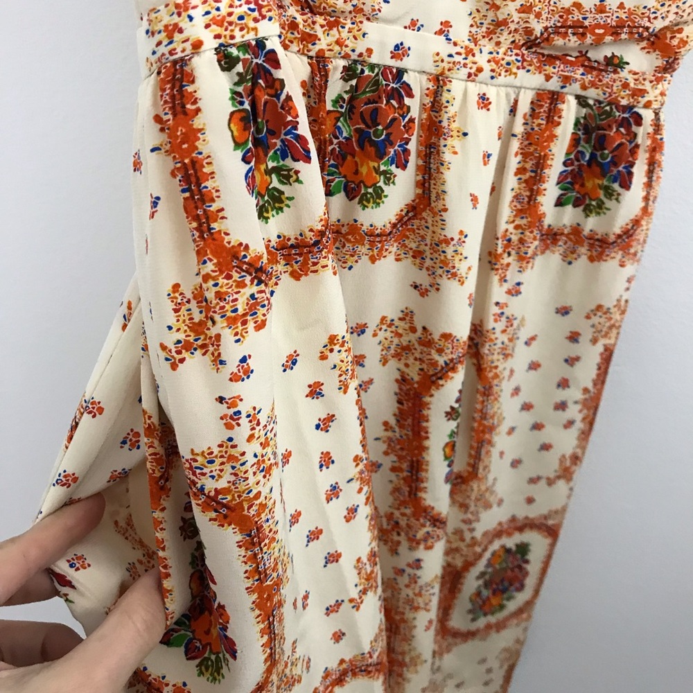 Madewell Silk Twist-Back Floral Dress Pockets 2 A6 - Picture 5 of 8
